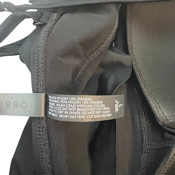 Torrid Black Plus Size 1 Swim Top Flowy Ruffle Tankini Style - Picture 7 of 7